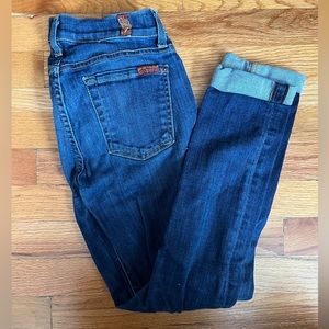 7 for all mankind crop and roll women’s jeans 24